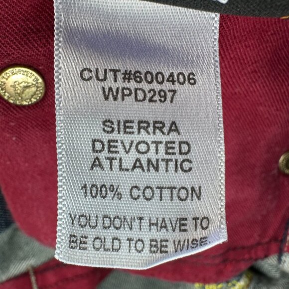 Kasil Customized Women's Dark Wash Wide Leg Jeans USA Red Pockets Sz 31 Selvage - Picture 13 of 13